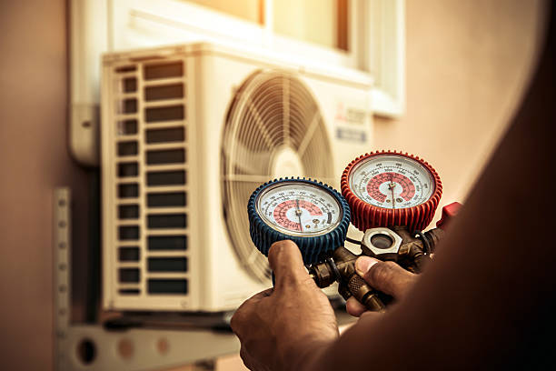 Professional Air Conditioning Service technician working in Westlake Village, CA